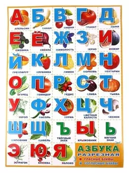 Плакат Азбука разрезной, формат А2