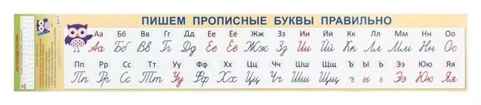 Плакат "Прописные буквы" 18х3,5 см
