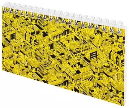 Планинг-еженедельник настольный недатированный (165х90 мм) Staff, гребень, картон, 64 л., "City", 113509