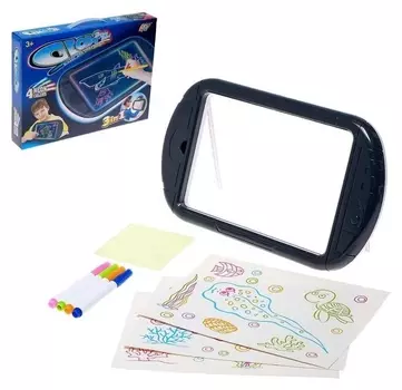 Планшет для рисования 4 цвета, с аксессуарами