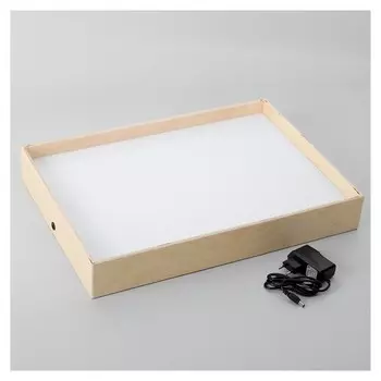 Планшет для рисования песком 35х50 см фанера оргстекло с белой подсветкой