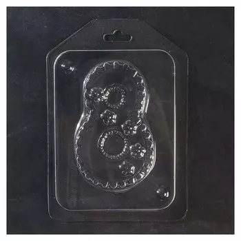 Пластиковая форма для мыла "8 марта. праздничная" 9,5х5,5 см