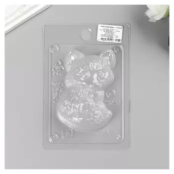 Пластиковая форма "Лисёнок" размер готового изделия:90х65х30 мм.