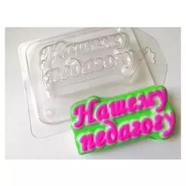 Пластиковая форма "Нашему педагогу" 1,7х9 см