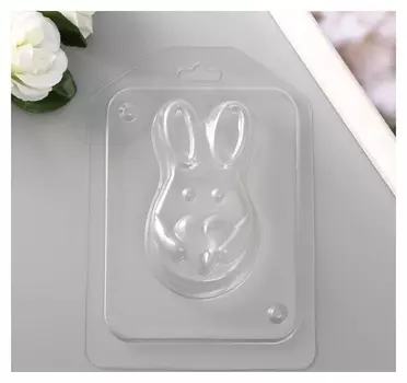Пластиковая форма "Зайчик с сердечком" 9х5 см