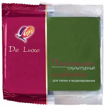 Пластилин скульптурный Люкс оливковый, твердый