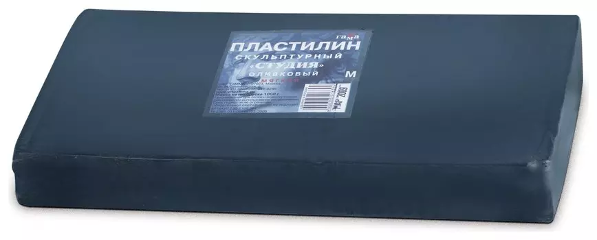Пластилин скульптурный оливковый, 1 кг, мягкий, 2.80.Е100.004