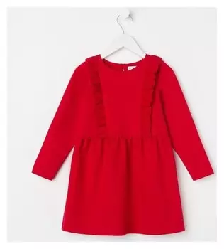 Платье с рюшей Kaftan "Basic Line" р.34 (122-128), красн