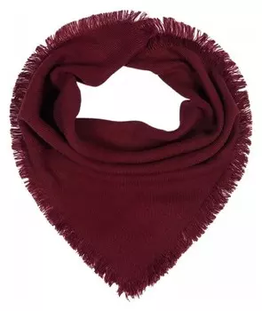 Платок женский шерстяной, цвет бордовый, размер 75х75 см