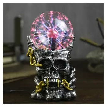 Плазменный шар "Череп с цепью"