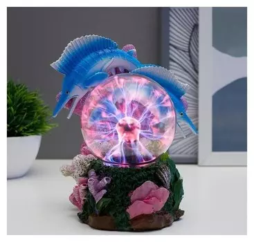 Плазменный шар "Рыбки" 17,5х14х19 см