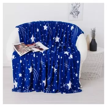 Плед 180х200 см, рисунок «Звёздное небо»