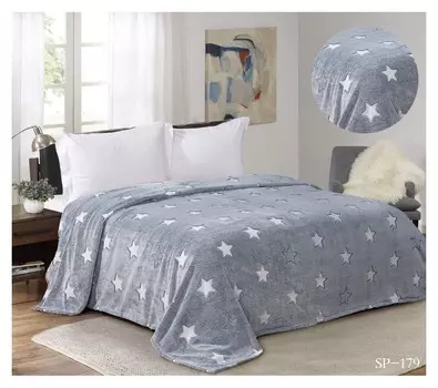 Плед 180х200см, велсофт, 280г/м пэ100%