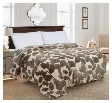 Плед, 200х220 см, велсофт Ветви