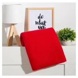 Плед экономь и Я 150*200см, цв. красный, пл.160 г/м2, 100% п/э