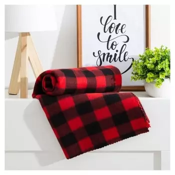 Плед экономь и Я «Клетка», размер 150х180 см