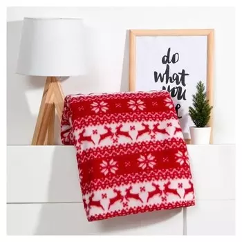 Плед экономь и Я "Новогоднее настроение" 150*180см, пл.160 г/м2, 100% п/э