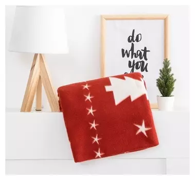 Плед экономь и Я «Новогодние игрушки» 150х180см, пл.160 г/м2, 100% п/э