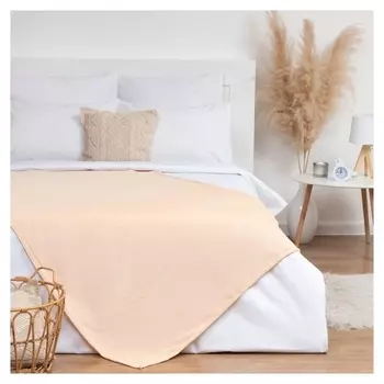 Плед этель, 130х175 см, цвет молочный