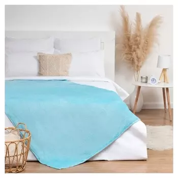 Плед этель, 175х200 см, цвет голубой