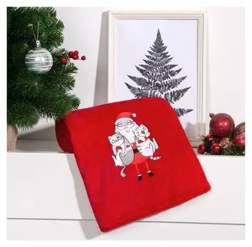 Плед этель "Дед мороз", 85х100см, велсофт