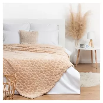 Плед этель «Мозайка» 150х180 см, цвет бежевый