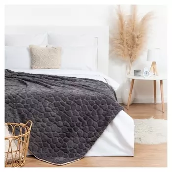 Плед этель «Мозайка» 180х200 см, цвет серый