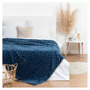 Плед этель «Мозайка» 180х200 см, цвет синий