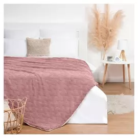 Плед этель «Ромб» 180х200 см, цвет розовый
