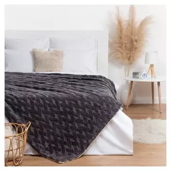 Плед этель «Ромб» 180х200 см, цвет серый