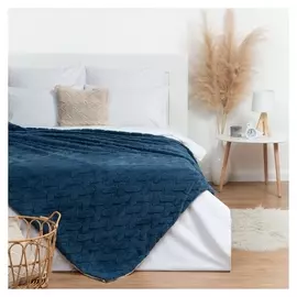 Плед этель «Ромб» 180х200 см, цвет синий