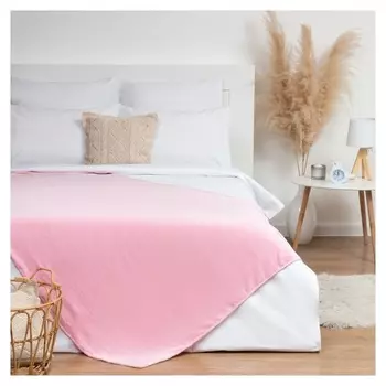 Плед "Этель", 130х175 см, розовый 100% п/э