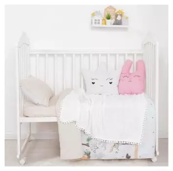 Плед "Крошка Я", 85х100 см, белый, велсофт