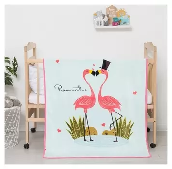 Плед крошка Я "Любовь" 100*140 см, велсофт, 100% пэ