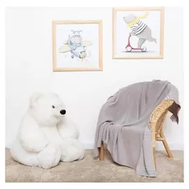 Плед крошка Я серый, 80*100 см, 100% бамбук