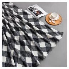 Плед Lovelife "Клетка" 200*220 см,100% п/э, велсофт 280 гр/м2