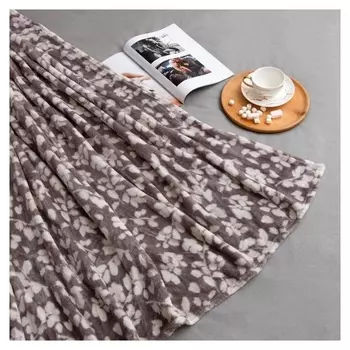 Плед Lovelife "Листики" 200*220 см,100% п/э, велсофт 280 гр/м2