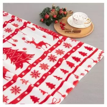 Плед Lovelife "Снежинки" 150*200 см, велсофт,100% п/э, 280гр/м