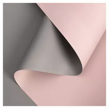 Пленка для цветов двухцветная, серо-розовый, 60 см х 10 м