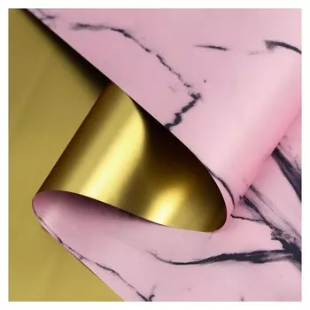 Пленка для цветов "Мрамор" светло-розовый, 58 см х 5 м