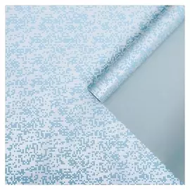 Пленка для цветов "Рябь", голубой-серый, 0,58 х 10 м