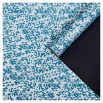 Пленка для цветов "Рябь", синий, 0,58 х 10 м