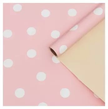 Пленка двухсторонняя "Горох крупный", 0,58*10м, кофе с молоком