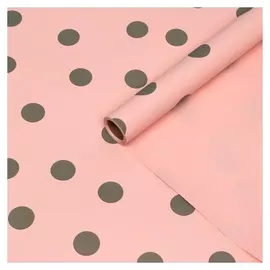 Пленка двухсторонняя "Горох крупный", 58*10м, светло розовый