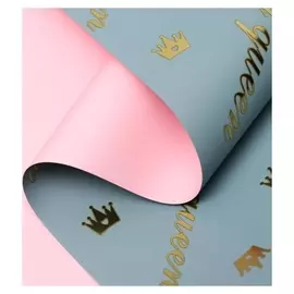 Пленка матовая, розовый, бирюзовый, 0.58 х 10 м