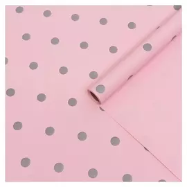 Плёнка двухсторонняя "Горох", 0,58 X 10 м, розовый