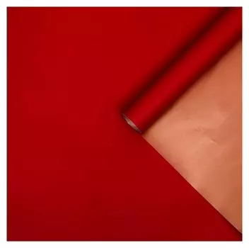Плёнка двухсторонняя "Зеркальная сторона" красный, 0,58 х 10 м