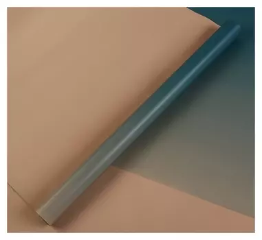 Плёнка матовая двусторонняя «Градиент», бежевый-малахит, 0,5 х 10 м