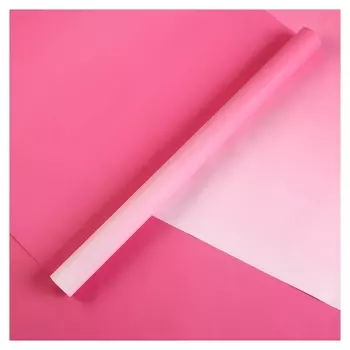 Плёнка матовая двусторонняя «Градиент», розовый, 0,5 х 10 м