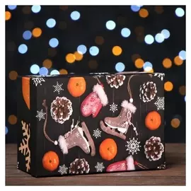 Подарочная коробка "Мандарины", 19 х 13 х 8 см